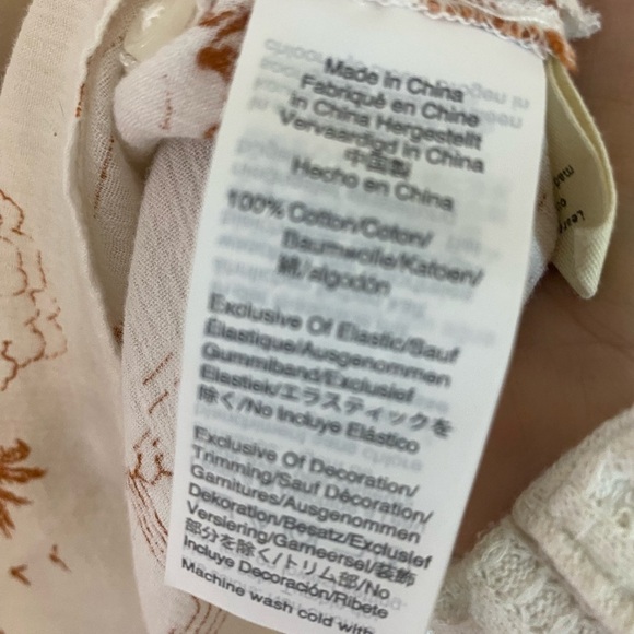 Madewell Smocked Button Down Top Paradise Voile Top - Picture 8 of 11